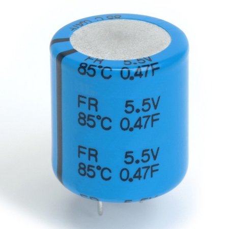 KEMET ELECTRONICS Electric Double Layer Capacitor, 5.5V, 80% +Tol, 20% -Tol, 22000Uf FR0H223ZF